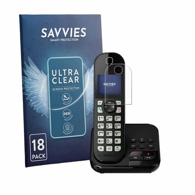 Savvies - Screenprotector voor Panasonic KX-TGC460 - Folie Beschermfolie transparant 18 Stuks