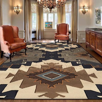 Luxe Stijl Perzisch TAPIJT VOOR WOONKAMER Gemakkelijk Schoon Te Maken Lobby Vloermatten Grote Oppervlakte Laagpolig Absorberend Kleed Aanpasbaar Zacht 160*200cm