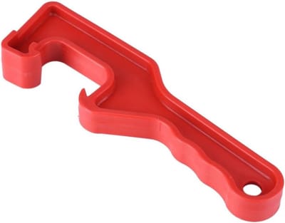 Handmatige Emmeropener voor Chemische Meststoffen - Plastic Gereedschap voor Gemakkelijk Openen van Emmerdeksels (Kleur: Rood)