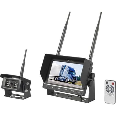 Renkforce RV2,4-7 Achteruitrijcamerasysteem 2 camera-ingangen Schroefmontage Zwart (mat)