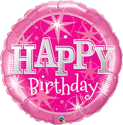 Wefiesta - Folieballon XL Happy Birthday Roze 91 cm