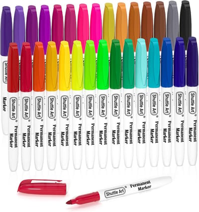 Alcohol Markers - Permanent Markers Set - Multicolor - 30 Felle Kleuren - Fijn Schrijfpunt - Voor Creatieve Projecten