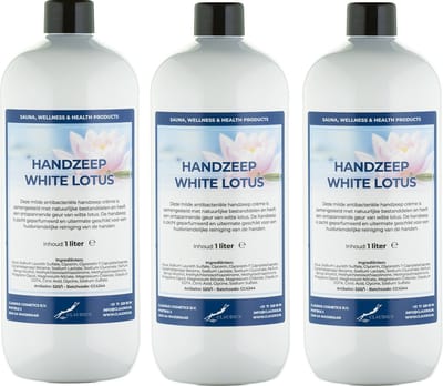 Handzeep White Lotus 1 liter - set van 3 stuks