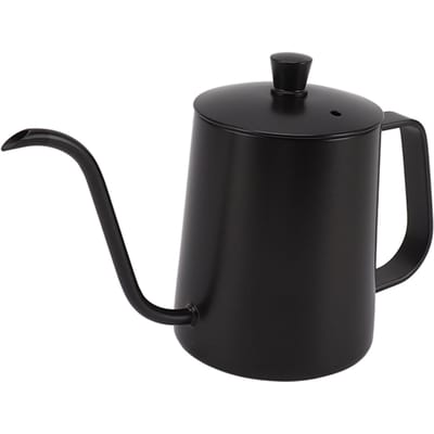 Kleine Pour Over Koffieketel Roestvrij Staal Nauwkeurige Controle Koffie Zwanenhals Tuit Ketel voor Black 350ML black