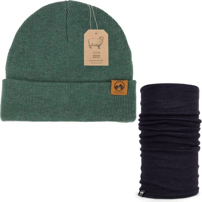 MowMow MERINO Muts + Merino Nekwarmer - Beanie - Heren - Dames - 2-Pack