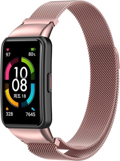 KELERINO. Milanees bandje geschikt voor Huawei Band 6 - Roze