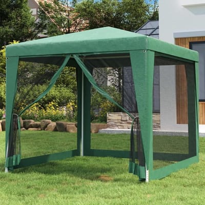 Partytent met wanden - Feesttent paviljoen - Feestelijke buitenruimte - Waterdicht HDPE dak - 25 x 25 meter - Groen