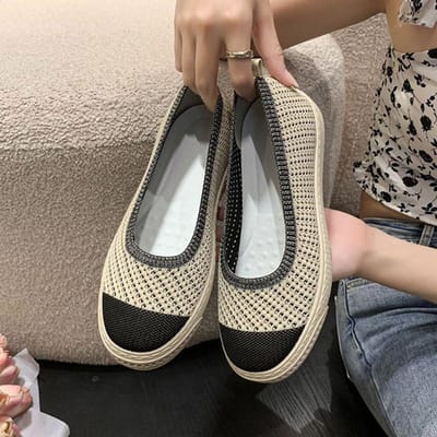 Chaussures d'été en toile pour femmes, nouvelles chaussures simples respirantes en maille à semelle souple 40 noir