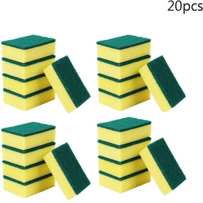20/30 stuks Afwasspons Keuken Nano Schuurmiddel Magisch Schoon Wrijf Pot Roest Brandvlekken Spons Verwijderen Reinigingsborstel Sponzen yellow