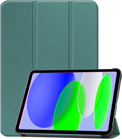 Hoesje Geschikt voor Apple iPad A16/A18 (2025/2026) - 11 inch (11e & 12e generatie) - Dun & Stevig - Trifold Bookcase - Hard Cover - Hardcover Book Case - Tablet Hoes - Donkergroen