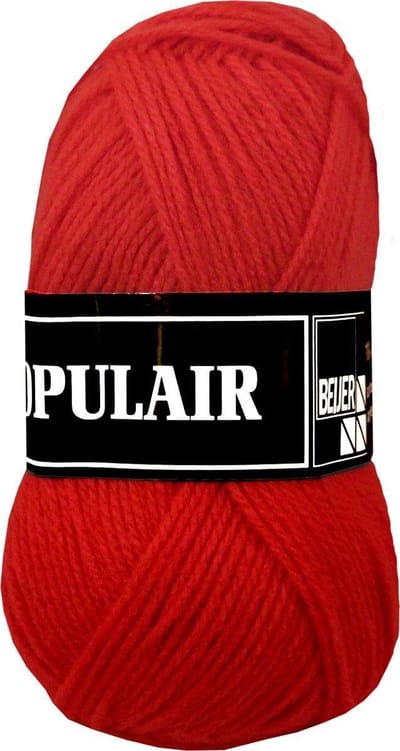 Beijer BV Populair acryl garen - fel rood (40) - pendikte 3,5 a 4mm - 10 bollen