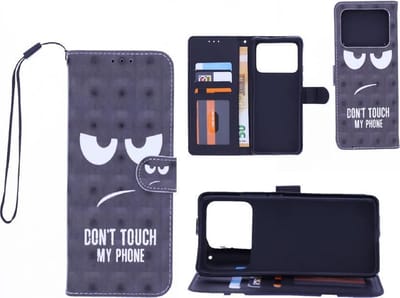 Bookcase Geschikt voor: Xiaomi Mi 11 Ultra hoesje met print - Don't Touch My Phone 3D