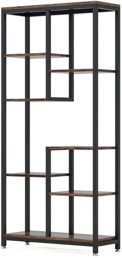 Vintage Boekenkast Browny - 80 × 30 × 176 cm - Boekenrek Opbergrek - Stellingkast - Geschikt voor Woonkamer, Kantoor of Slaapkamer