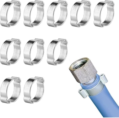 Roestvrijstalen slangklemmen voor brandstof- en gasleidingen - Set van 10 stuks (5-23mm) en (20-23mm)