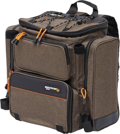 Specialist Rugzak - Visrugzak Outdoor - Mobiel Vissen - Waterdichte Constructie - 23L - Zwart Bruin