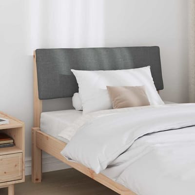 vidaXL - Gestoffeerd - hoofdbord - Donkergrijs - 100 - cm - Massief - grenenhout