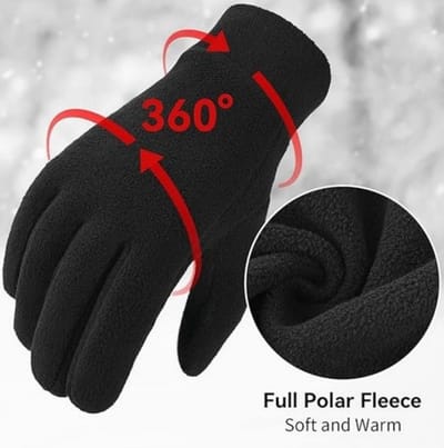 Warme Winter Handschoenen Maat M Polar Fleece - Koud Weer Handschoenen voor Vrouwen en Mannen - Touchscreen Thermische Handschoenen voor Hardlopen, Wandelen, Fietsen, Skiën - Winterhandschoenen, Outdoor Handschoenen, Sporthandschoenen