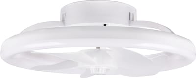 REALITY PAJALA - Ventilator - Wit mat - incl. 1x SMD 22 W - Afstandsbediening - Geintegreerde dimmer - Traploos instelbare lichtkleur - 3 snelheidsinstellingen - Geheugenfunctie via de afstandsbediening - Zomer- en wintermodus