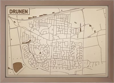 Decoratief Beeld - Houten Van Drunen - Hout - Bekroned - Bruin - 21 X 30 Cm