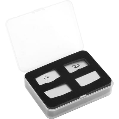 4 pièces Suspension Pendentif Bouton de Réglage Autocollant Argent Modification Convient pour Mercedes Benz Série ML GL GLE GLS Type D white