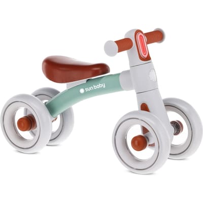 sun baby Loopfiets voor Kinderen Zoomi - 12 maanden, max. 25 kg, Loopfietsen, stalen frame, EVA-schuimwielen, geveerd stuur met verlichting - Munt