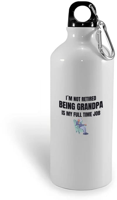 Hacebo® - im not retired being grandpa is my full time job waterfles - Opa - opa cadeau - cadeau - pension - kantoorhumor - water fles - 400ML