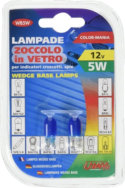 Blauwe Auto Binnenverlichting Lampjes T10 5W Glas Sokkel 2 Stuks