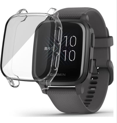 Strap-it TPU case protectie - transparant bescherm hoesje geschikt voor Garmin Venu SQ / Venu SQ 2 - doorzichtige beschermhoes voor Venu SQ 1 en 2