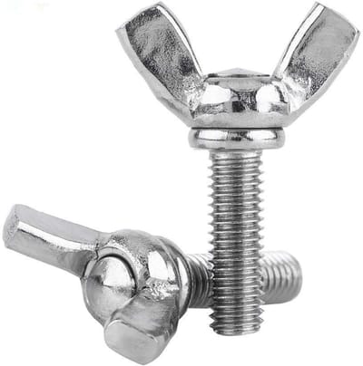 Dailygoods- Vleugelschroef M5 - 5 Stuks - Roestvrij Staal 304 - Volledige Schroefdraad - Duimschroef - Ideaal voor Professionals - Lange Levensduur - Vlinderschroef