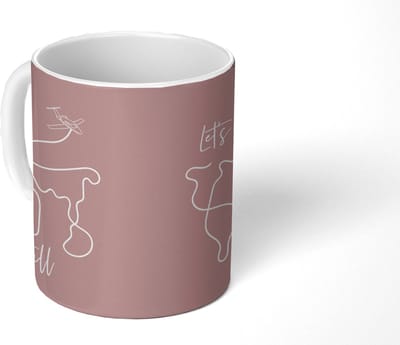 Mok - Koffiemok - Spreuken - Quotes - Let's see it all - Vliegen - Mokken - 350 ML - Beker - Koffiemokken - Theemok - Mok met tekst