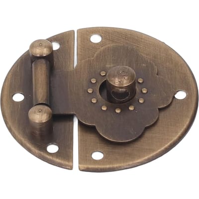 Ronde Embossing Koperen Overval Retro Houten Kist Slot Sluiting Decoratieve Overvallen voor Huwelijkskaarten Dozen