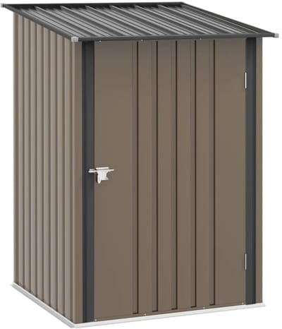 Tuinschuur - 100x103x160 cm - Tuinhuisje met Afsluitbare Deur - Gereedschapsschuur - Opslagruimte Tuin - Tuingereedschap Bewaren - Buitenschuren - Tuinberging - Fietsenberging - Tuinhuis - Bruin