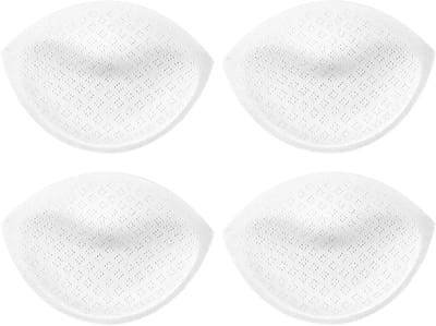 Wasbare, ademende bh-pads - 2 paar - 12x8,5 cm - 2,3 cm dik - dun aan de bovenkant en dik aan de onderkant - hoogwaardig elastisch sponsmateriaal - wasbaar en niet-vervormbaar - duurzaam en draagbaar - wetenschappelijke gaten voor warmteafvoer