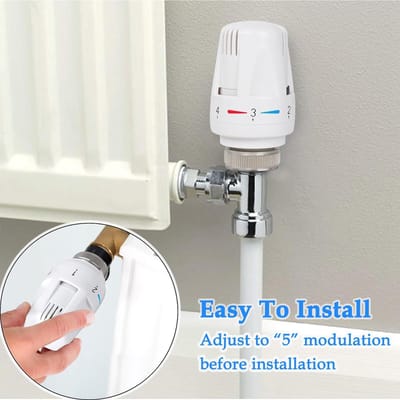 RFWR® Thermostatische Radiatorkop Set van 2 - M30x1.5 Radiatorthermostaat voor Verwarmingssystemen