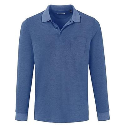 Poloshirt lange mouwen Van Bugatti blauw