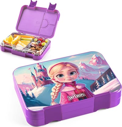Broodtrommel voor Kinderen met 6 Vakken - Lekvrije Snackbox voor School en Ontbijt