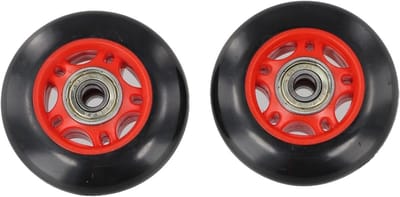 Roeimachine Wielen - Katrol Onderdelen - Vlotte Verrichting - Rubberen Draagvlak - 70mm Diameter - Zwart Rood