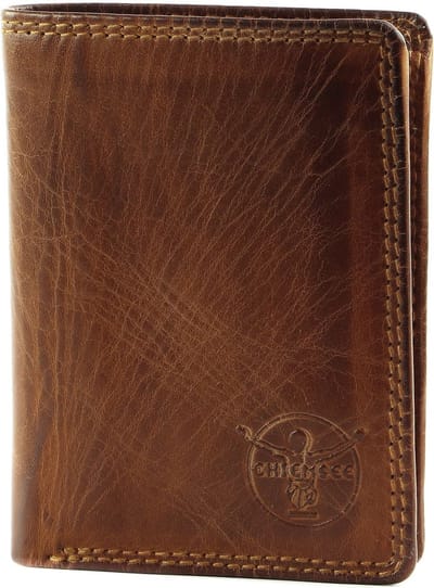 CHIEMSEE Leren Portemonnee Leather Wallet Cognac Bruine