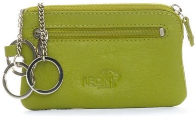 LeonDesign - Groene Sleuteletui - 100% leer - Compact design - Handgemaakte sleuteletui met rits