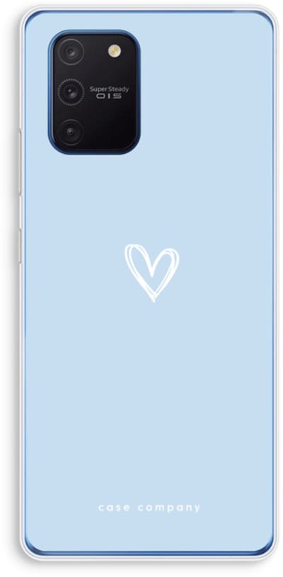 Case Company® - Hoesje geschikt voor Samsung Galaxy Note 10 Lite hoesje - Klein Hart Blauw - Soft Cover Telefoonhoesje - Bescherming aan alle Kanten en Schermrand