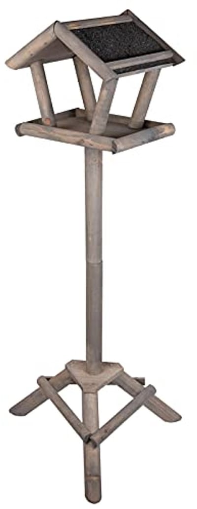 Vogelhuisje van FSC-hout met standaard - 35 x 35 x 105 cm, weerbestendig voederstation voor vogels