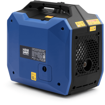HBM inverter aggregaat 79,7 cc benzinemotor 230V 2000W draagbaar 1-fase IP23M USB-A/USB-C