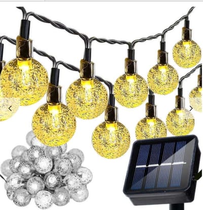Ilso tuinverlichting op zonne-energie - solar - lichtsnoer buiten - waterproof - 50 lampen - 7 meter - IP44