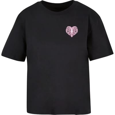 Dames-T-shirt Miss Tee Heart Cage Rose