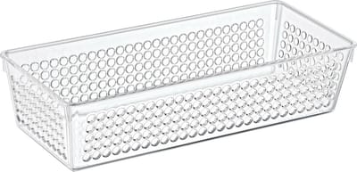 Storage Solutions Organizer/opbergmandje - kunststof - transparant - 1.9L - 26 x 11 x 6 cm