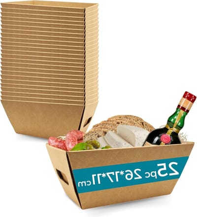 25 x lege kartonnen dozen voor manden zonder deksel, 26 x 17 x 11 cm, kerstcadeaus, Pasen, Vaderdag, Moederdag, voor corporate manden en geschenken voor familie en vrienden