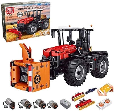 Mould King 17020 - Tractor rood - RC - Bestuurbaar - 2716 onderdelen - Past op alle bekende merken - Bouwpakket - Bouwstenen