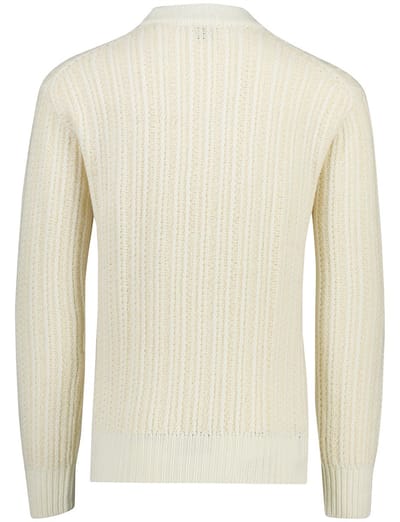 Boss Orange Trui Creme gebreid wol effen
