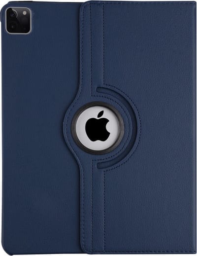 Draaibaar Tablethoes met Standaard geschikt voor Apple iPad Pro 11 (2020/2021/2022) | Tabletcase Bookcase met regelbare standen | Tablet Hoes Hoesje met 360 graden Rotatie - Blauw