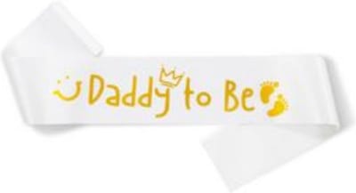 Sjerp Daddy to Be wit met gouden tekst - daddy - zwanger - geboorte - baby - babyshower - kraamfeest - genderreveal